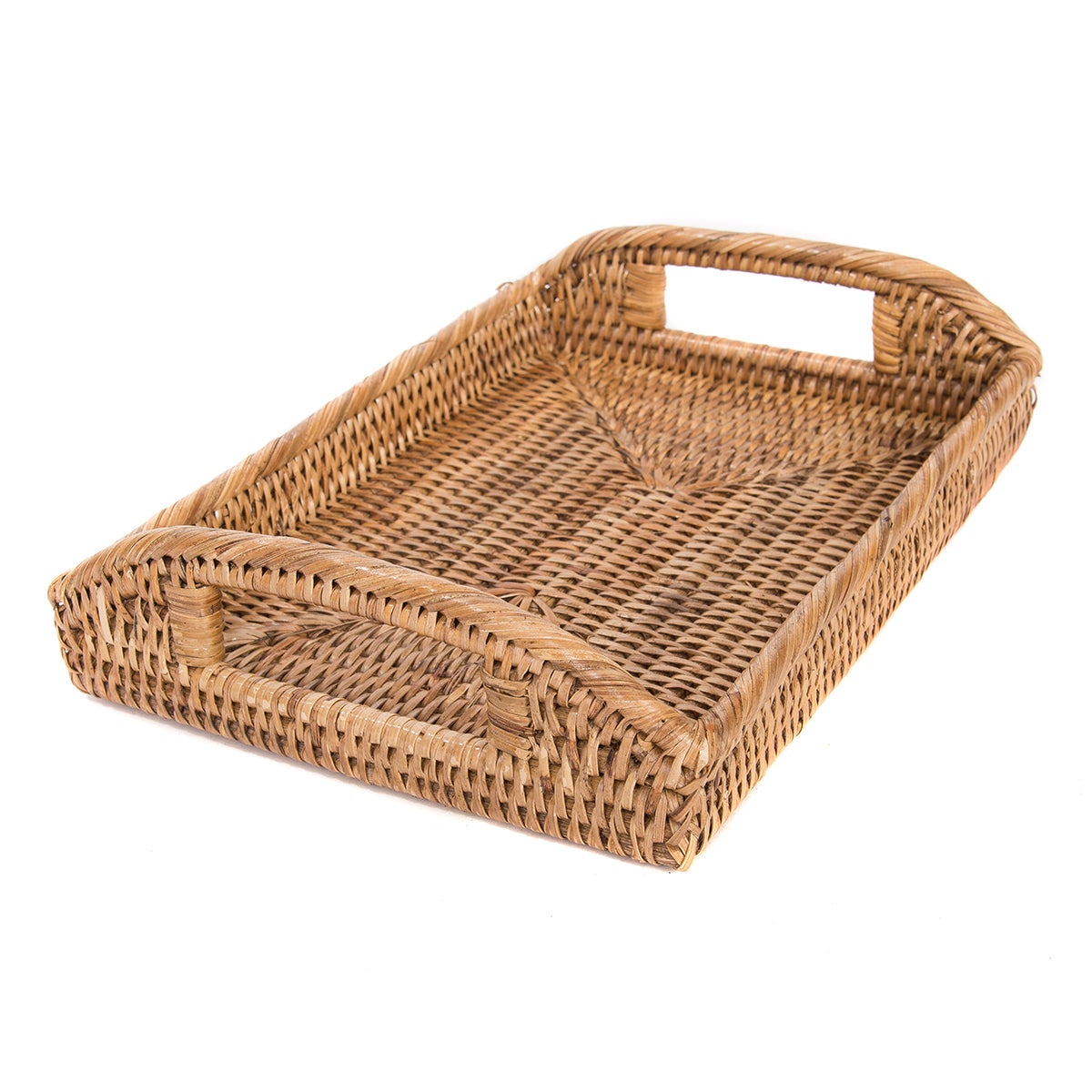 Artifacts Trading Company Rattan Rectangular Tray, HB Honey Brown